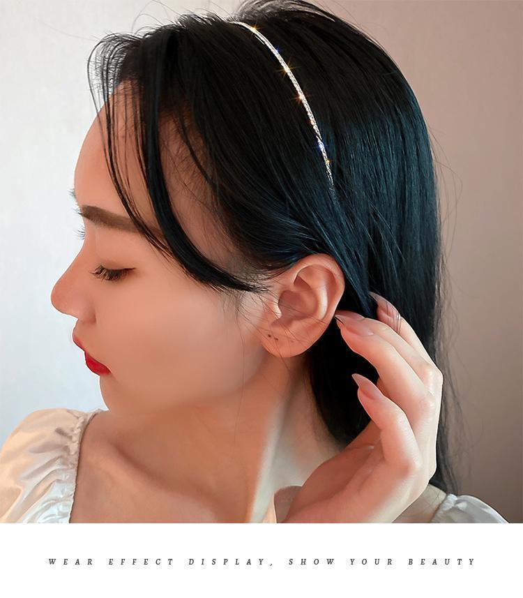 High-end rhinestone bow hair band, a new trendy hair-pressing headband, versatile headwear, simple hair clips, Korean hair accessories pic 10