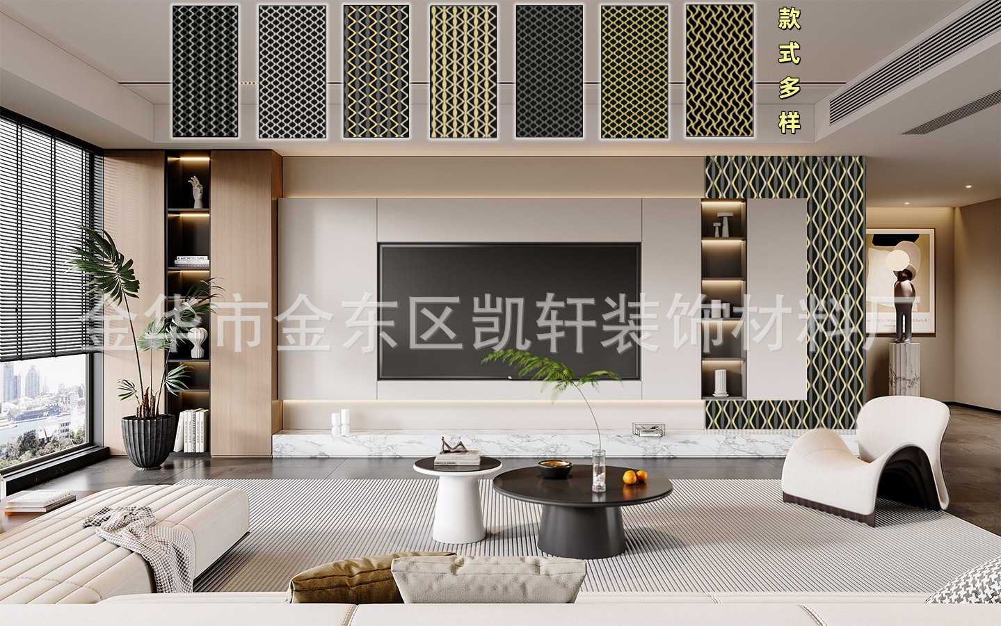 聚酯纤维格栅吸音板木条隔音板贴室内墙体消音板ktv背景墙墙面装详情2