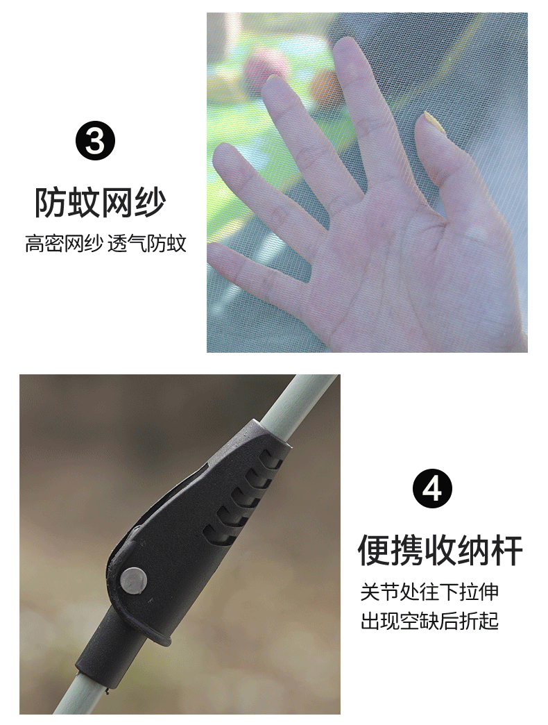 抖音爆款现货批发帐篷户外全自动便携式防晒通风一室一厅两门两窗详情14