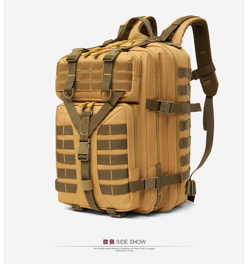 跨境战术包野外露营包登山包迷彩双肩包大容量高级感户外徒步背包详情25