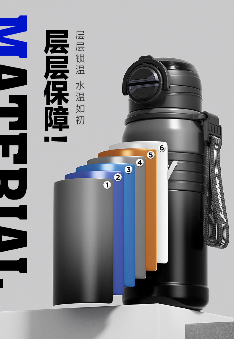 316不锈钢潮流保温杯户外运动大容量弹跳水杯便捷带提手双饮水壶详情9