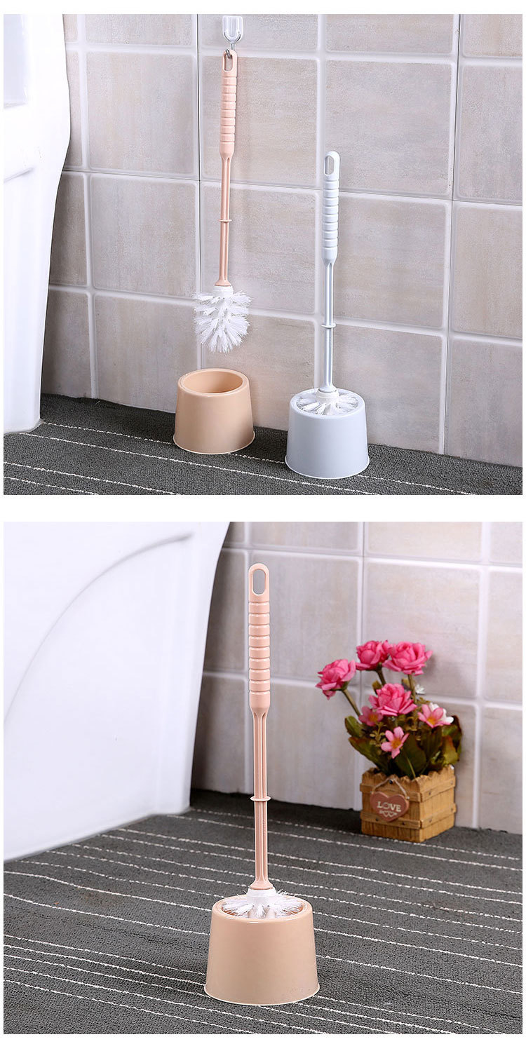 Home daily-use creative bathroom thickened plastic base toilet brush set, toilet cleaning brush, toilet cleaning brush pic 4