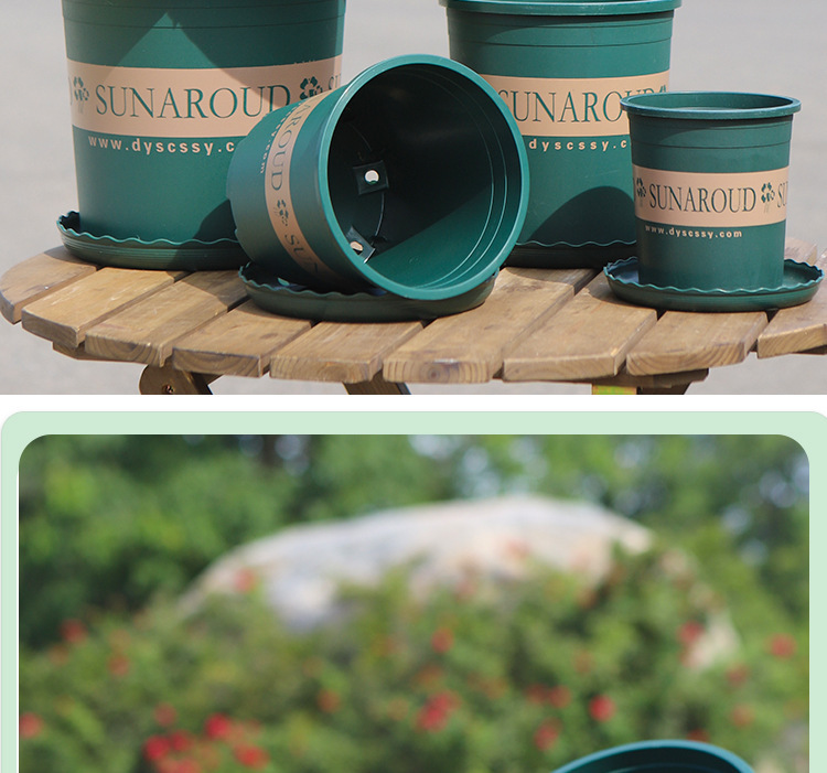 加厚塑料花盆阳台绿萝盆栽草莓月季花盆批发特大号花盆树脂加仑盆详情9