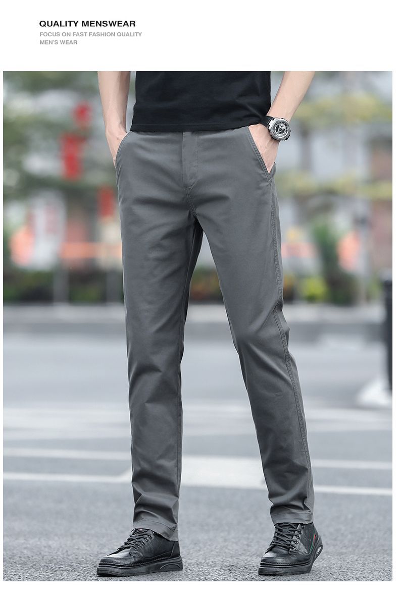 2025新款男士纯棉休闲裤宽松直筒长裤商务百搭春夏高端潮流裤子详情8