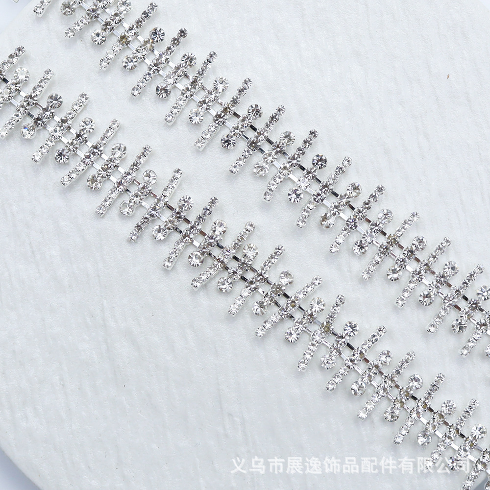 水钻链条手缝钻diy饰品爪链服装辅料钻饰花式码链钻链条配件批发详情8