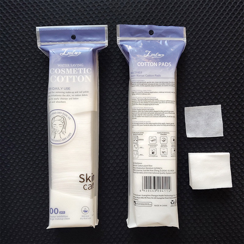 LMLTOP薄款省水化妆棉500片装湿敷棉卸妆卸甲棉跨境专供SY453详情13