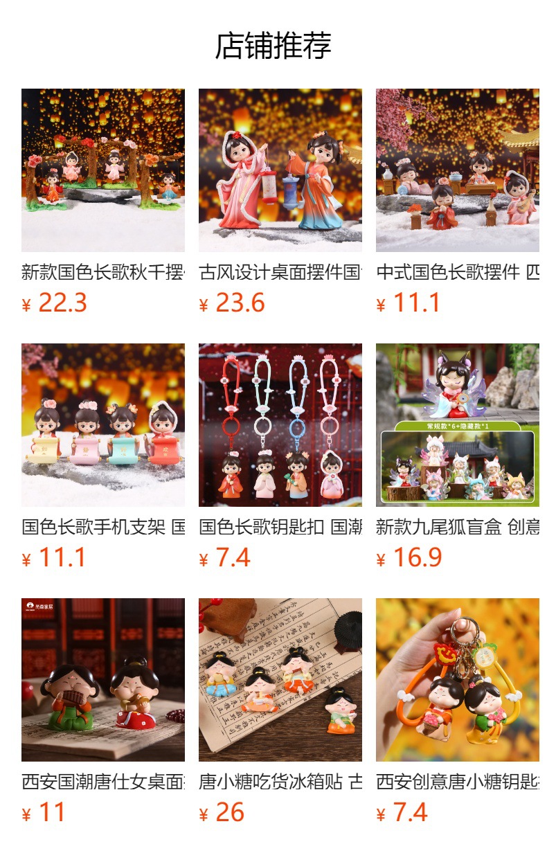 Cute ancient-style dolls, home and office desk ornaments, Hanfu figurines, resin princesses pic 1