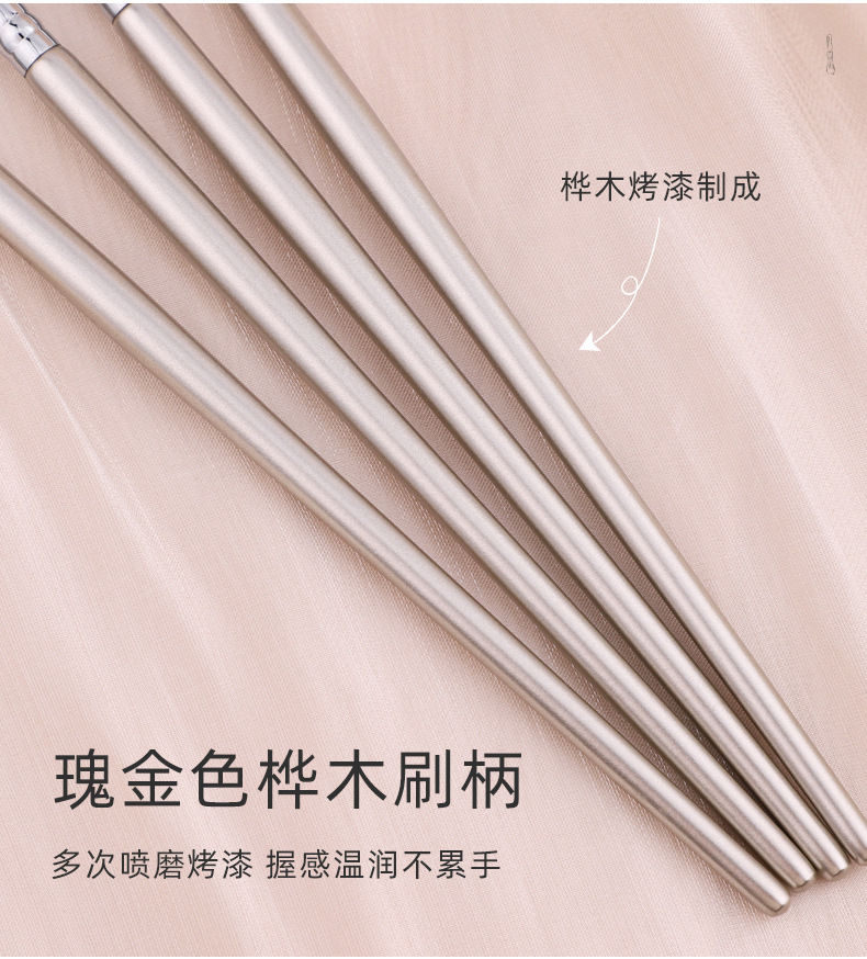 瑰金木柄刀锋眼线刷纤维毛细节镰刀眼线斜角卧蚕眼睑下至化妆刷详情12