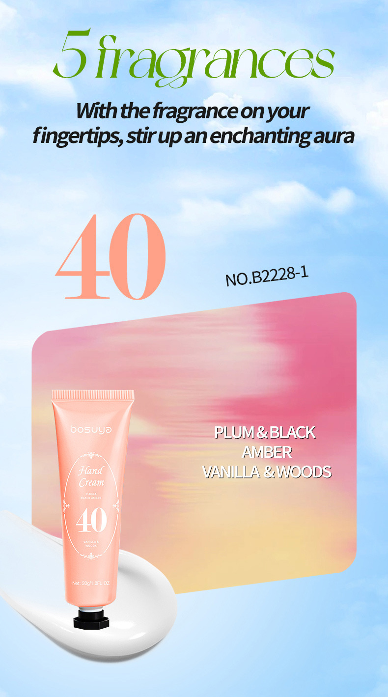 [OEM fábrica de procesamiento personalizado] crema de manos 5 piezas para guardar fragancia hidratación hidratación nutrición manos desalinización líneas de la mano pic 8