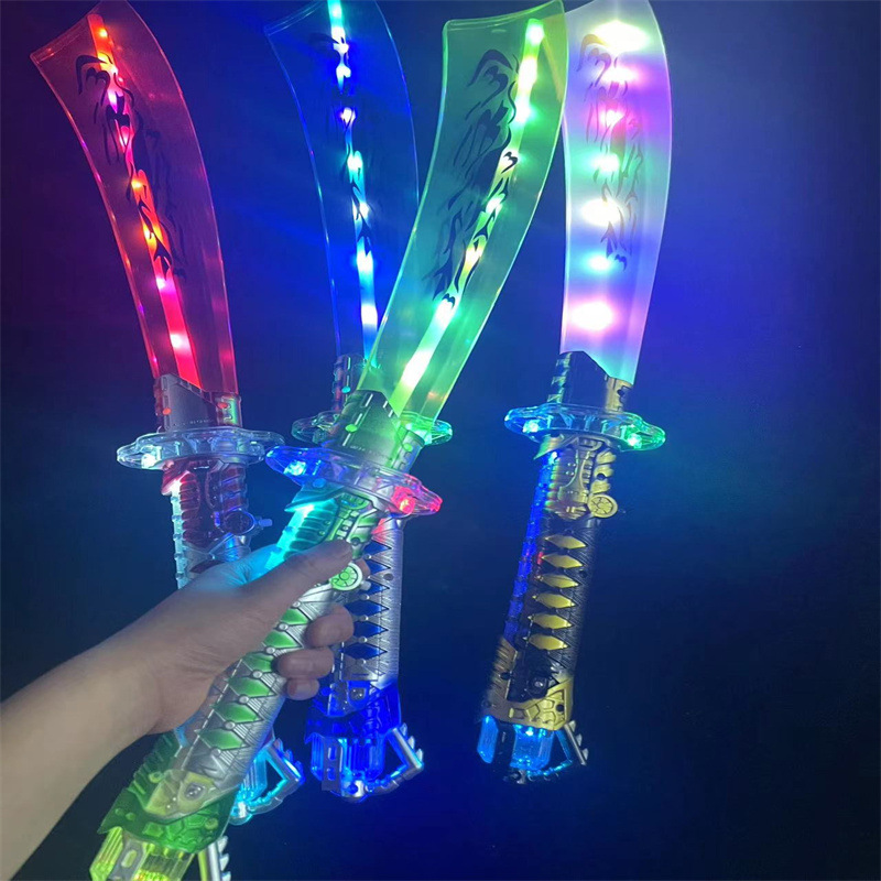 炫彩声光龙纹玩具刀剑LED闪光音乐大刀地摊夜市广场儿童发光玩具详情16