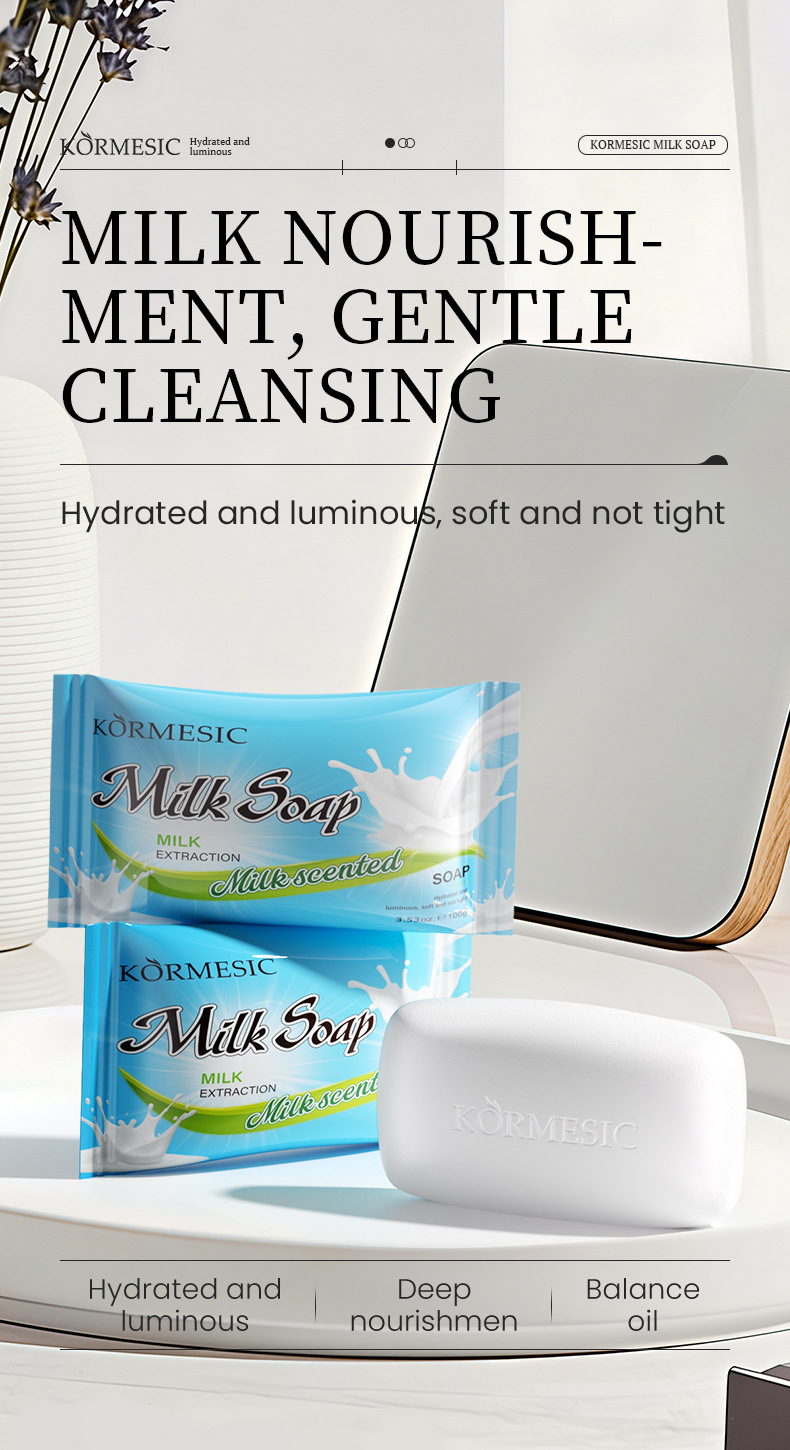 KORMESIC Handmade soap, a cross-border all-English handmade soap for cleansing the skin and controlling oil, is a bestseller pic 11