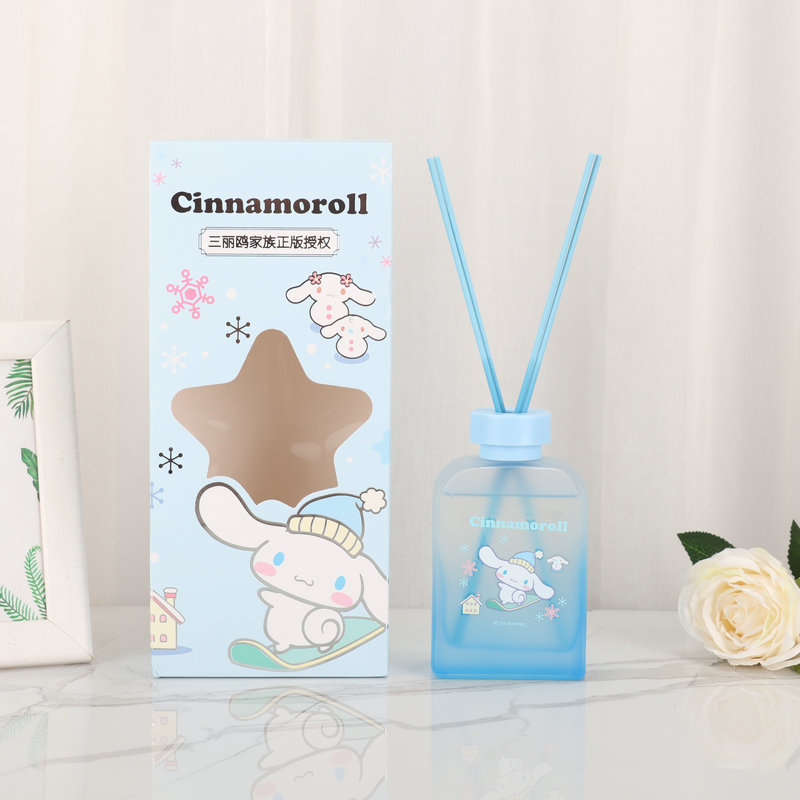 三丽鸥正版工厂批发居家卧室厕所祛味藤条香薰无火库洛米玉桂狗详情5