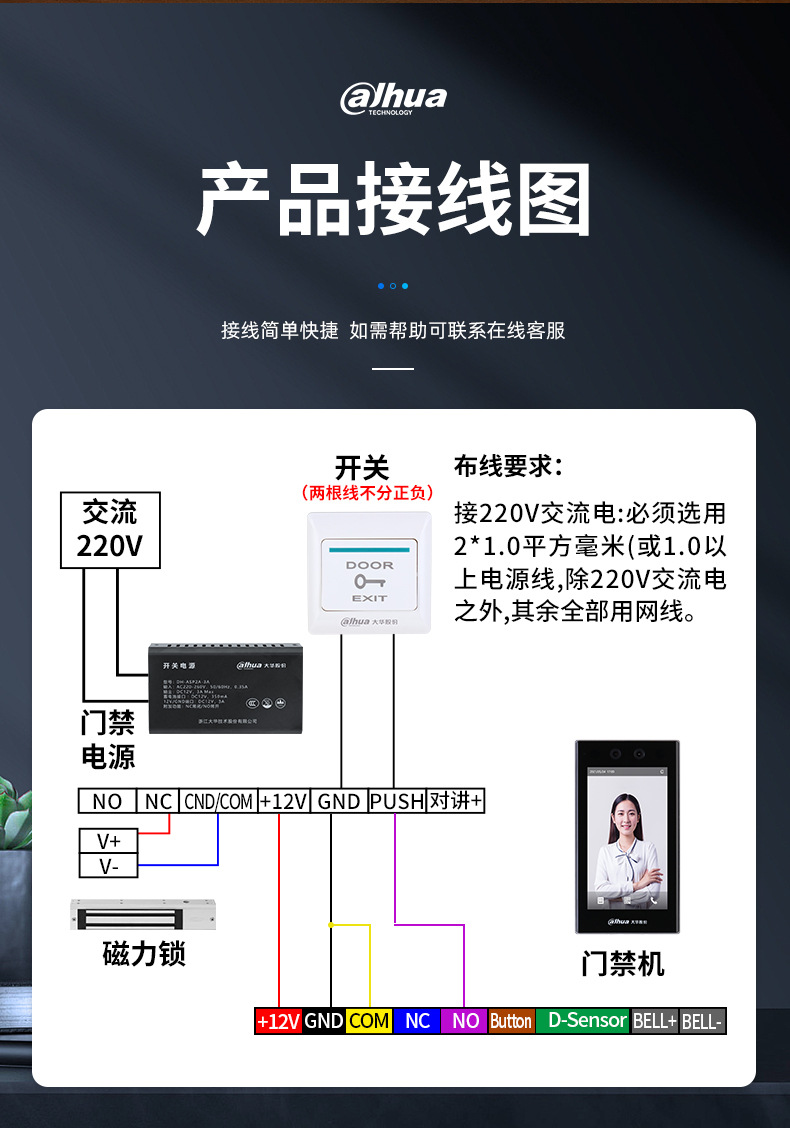 大华室外防水人脸识别门禁一体机可视对讲APP远程管理DH-ASI41KH详情13