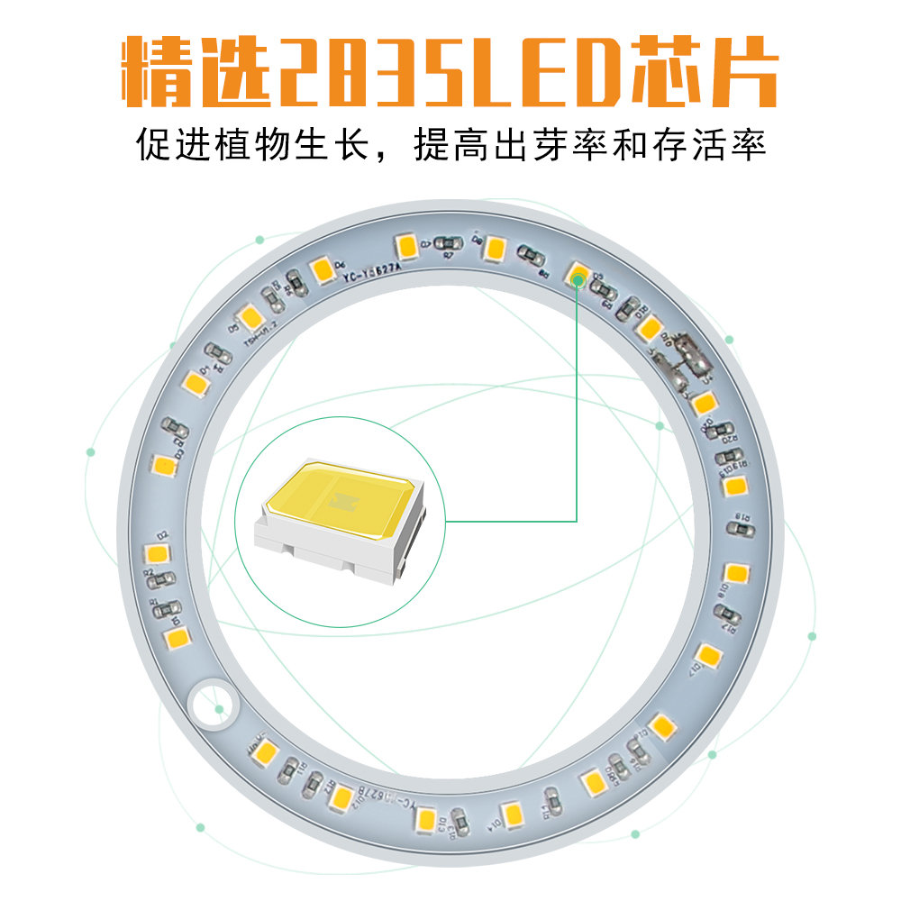 ♡ Energy-saving Angel Ring Plant Supplementary Light: LED Indoor Full-spectrum intelligent supplementary light for Bonsai and succulents pic 6