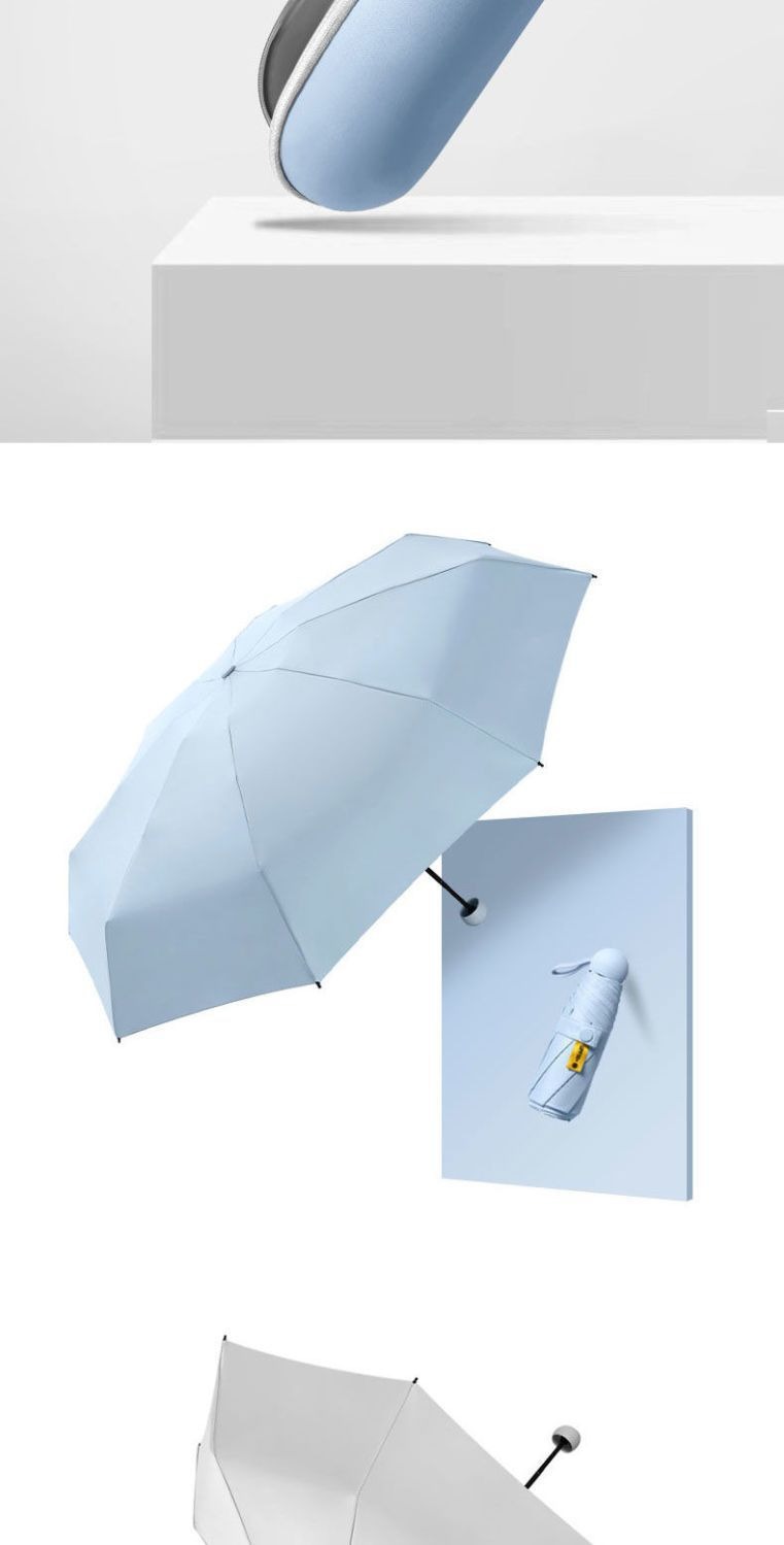 Wholesale of ultra-light umbrellas, folding umbrellas, portable pocket capsule umbrellas, UV protection, sun protection and sunshade umbrellas, with a sense of luxury pic 12
