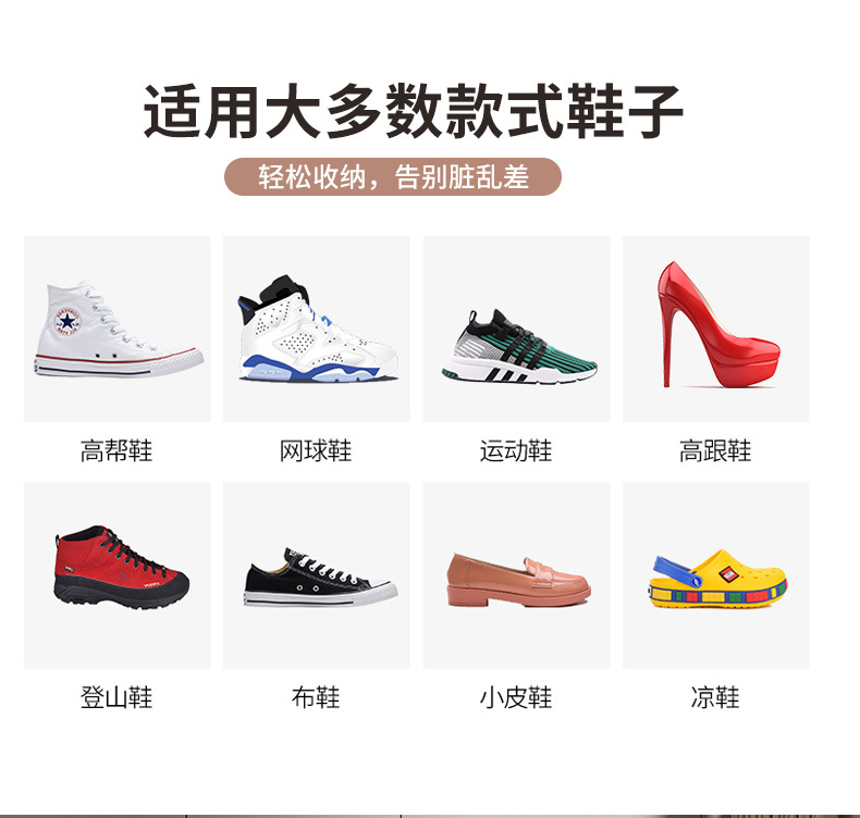 鞋架家用门口多层鞋柜折叠一拉鞋子收纳神器免安装简易透明鞋盒详情7