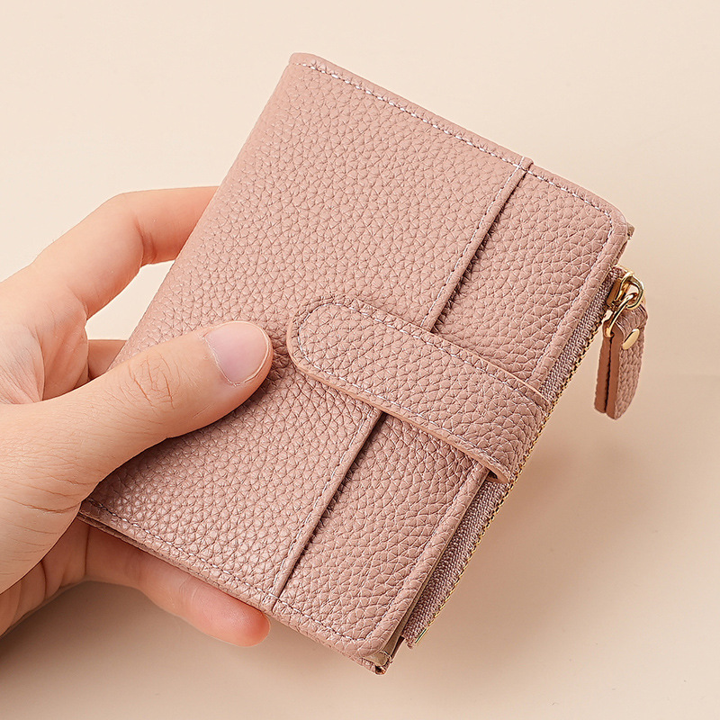 新款女士钱包短款跨境时尚卡包女高级感气质两折多卡位拉链零钱包详情34