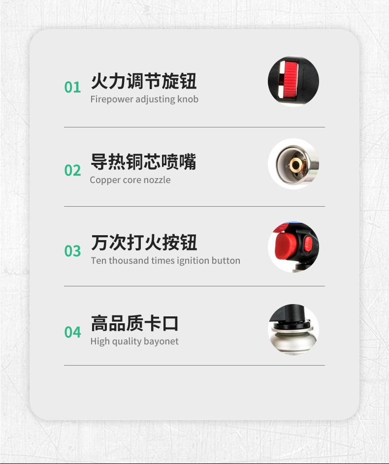 厂家直供喷枪家用厨房野营高温点火器便携式可调节详情9
