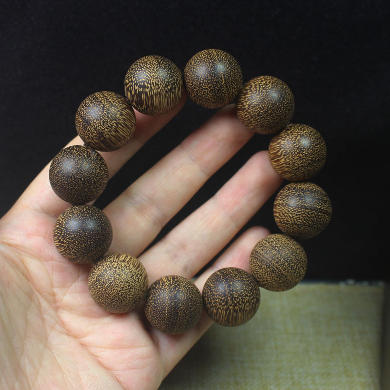 沉香木圆满款20mm手串老型珠算盘珠手链国风文玩佛珠念珠手饰详情9