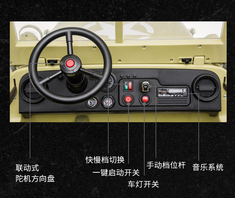 超大三人座吉普儿童电动汽车四轮遥控双人越野宝宝玩具车可坐大人详情28
