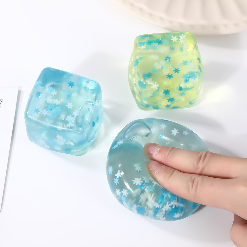 夏日清爽水立方捏捏解压软胶玩具弹性拉伸挤压方块麦芽糖冰块批发详情5