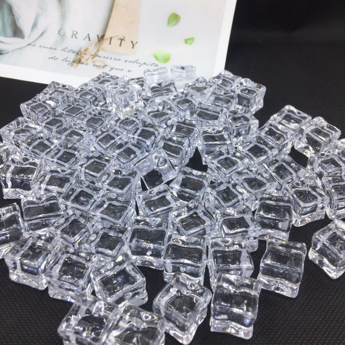Transparent simulated square ice cubes, photography props, fake ice cubes, acrylic blocks, bar and home decoration items pic 8