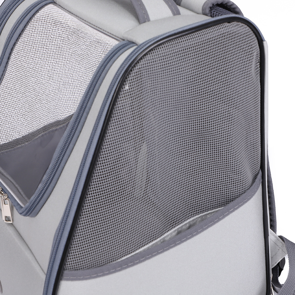 Rongka Pet Cross-border Portable double-shoulder Pet Backpack, square cat backpack, Breathable portable pet bag for cats and dogs pic 5