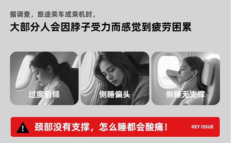 记忆棉u型枕可收纳u形枕颈枕旅行飞机旅行枕头午睡颈椎脖子护颈枕详情3