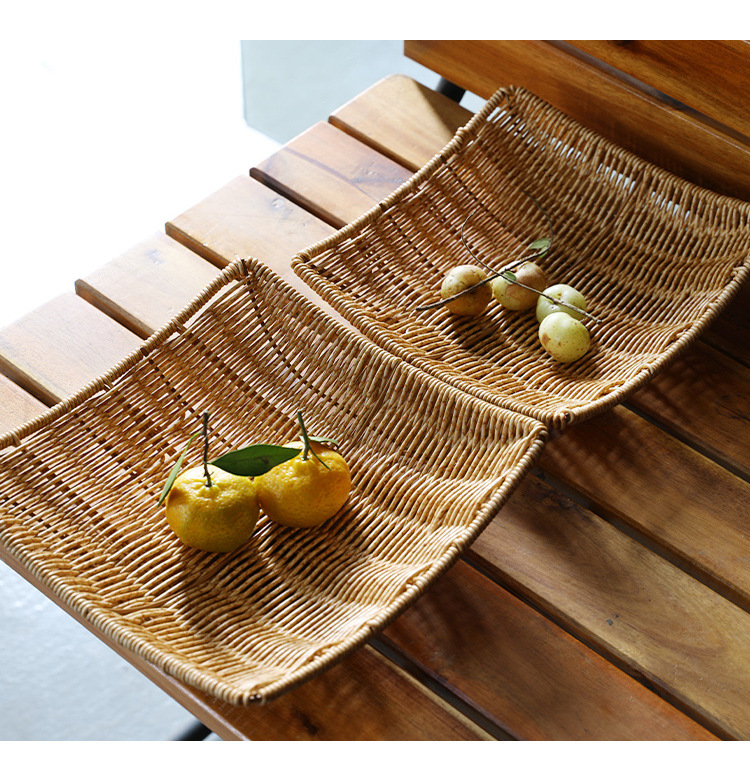 Rattan-like woven fruit platter, hotel restaurant, dried fruits, fried snacks, snack box, fruit basket pic 5