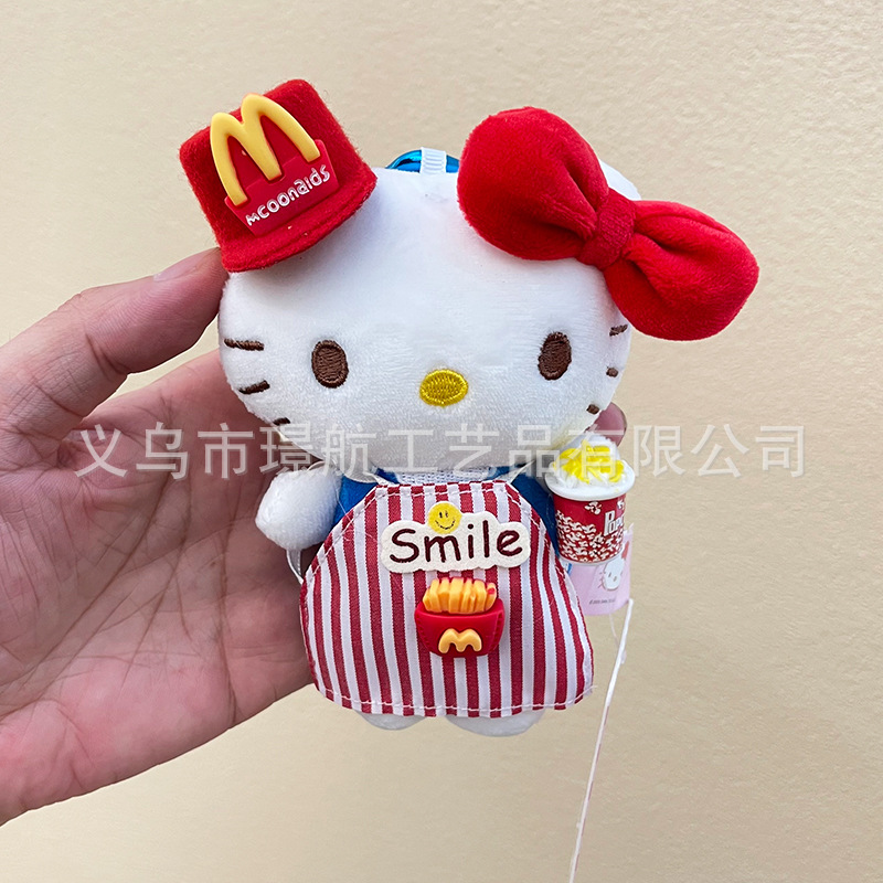 hellokitty小挂件玩偶挂饰钥匙扣kt猫可爱kitty卡通毛绒包包挂件详情2