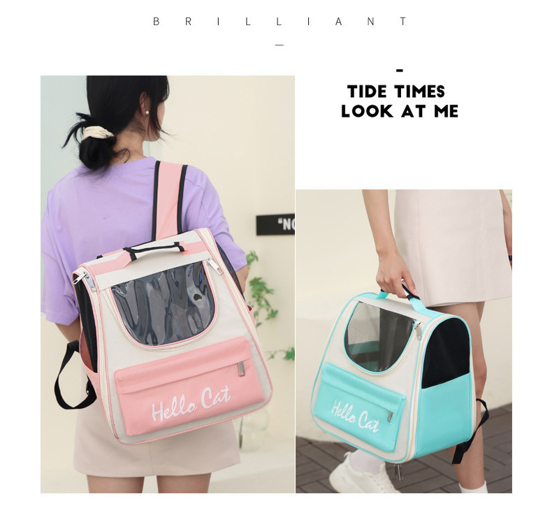 Pet bag water repellent for cats going out, fashionable and versatile backpack, space capsule for cats and dogs pic 14
