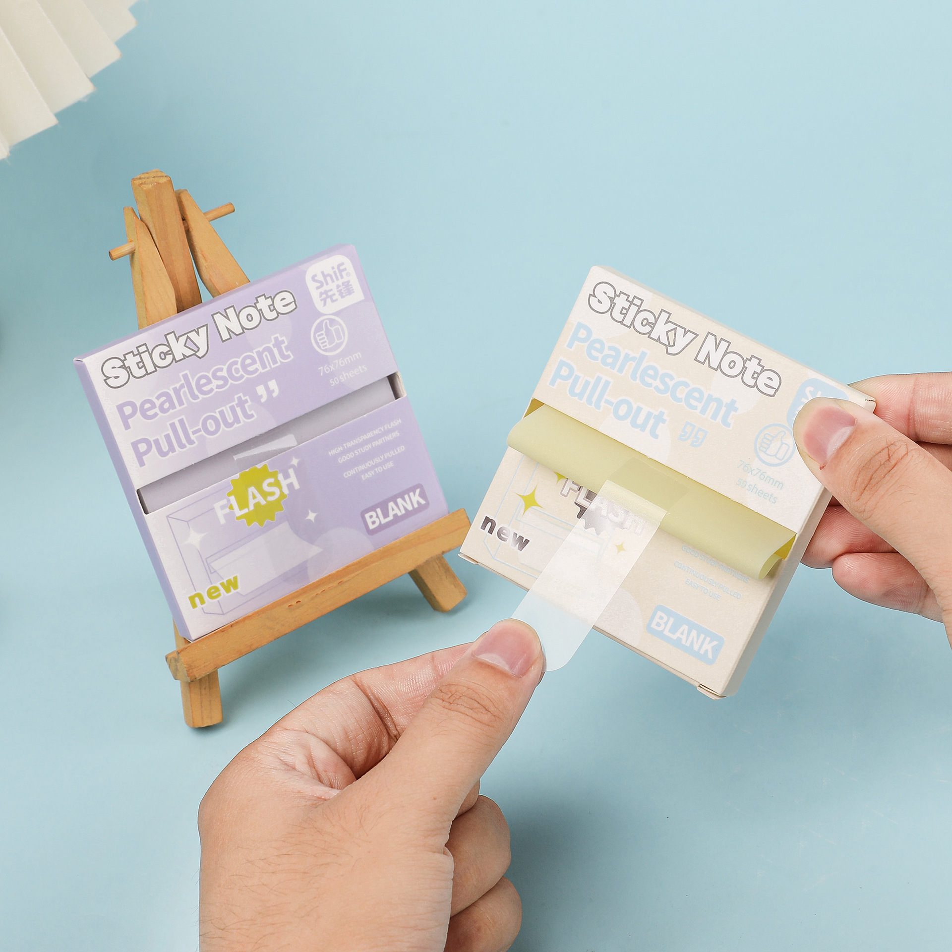 Pioneer 8715 Pull-out matte Pearlescent sticky Notes Cartoon notepad small notebook 50 pages for multiple uses pic 5