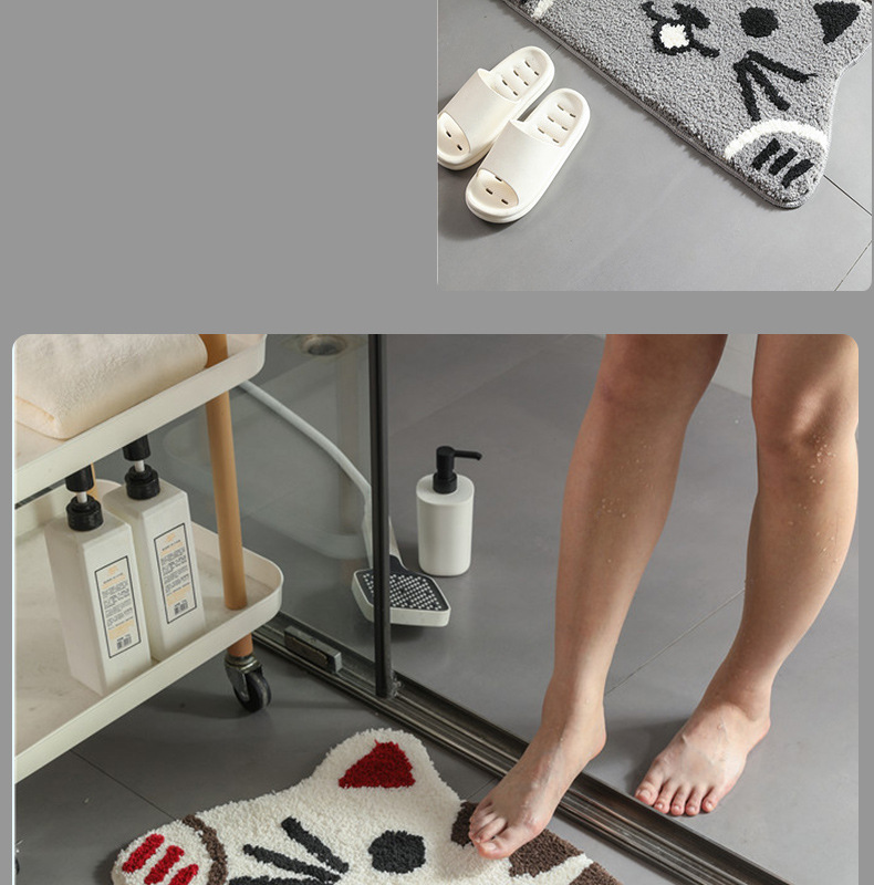 Bathroom absorbent MATS, floor MATS, cartoon flocked floor MATS, bathroom anti-slip floor MATS, home carpets, door MATS - one-piece consignment pic 8