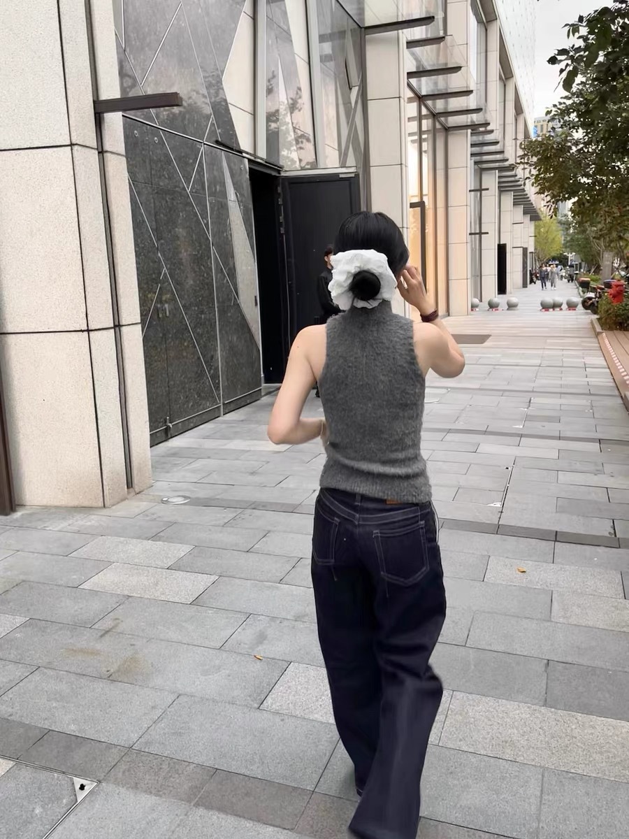 新款复古原色牛仔中腰显瘦显腿长A2弹力合身直筒牛仔裤女3075详情33