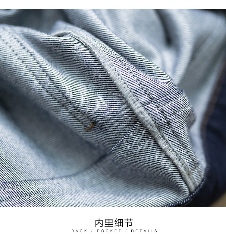 Factory direct sales of new style wholesale deep blue narrow jeans for women, casual and laid-back floor-length straight-leg pants with four-sided elasticity pic 18