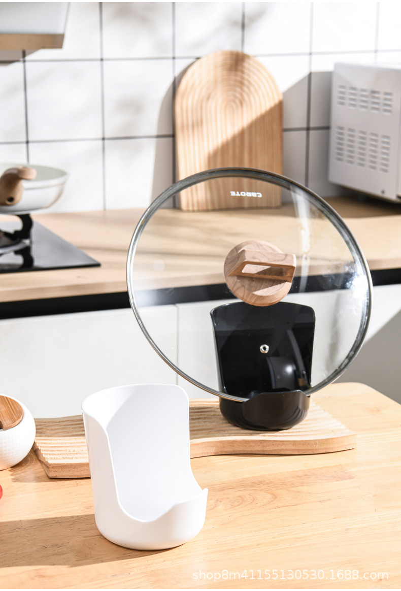 锅盖架勺子台面收纳盒免家用汤匙打孔子陶瓷勺置物架厨房盒托托架详情11