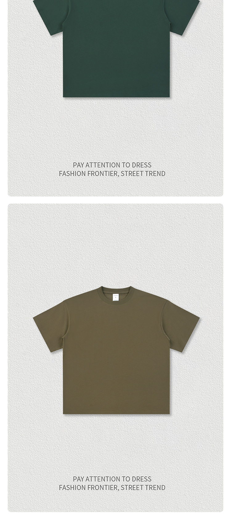 CKX Spring/Summer 2026 New 230G double-yarn pure cotton European and American trendy brand cool solid color loose large-sized short-sleeved T-shirt for men pic 12