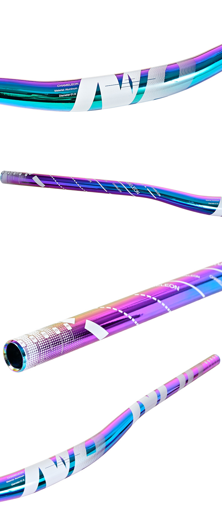 NANLIO mountain bike handlebars, aluminum alloy handlebars, horizontal CNC large Yan color 31.8x780MM accessories pic 13
