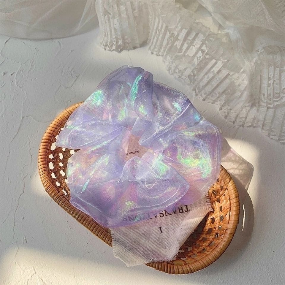 Large intestine hair band, Korean version of Organza, large intestine hair band, hair accessory, hair tie wholesale, rubber band, Instagram influencer, high appearance level pic 25