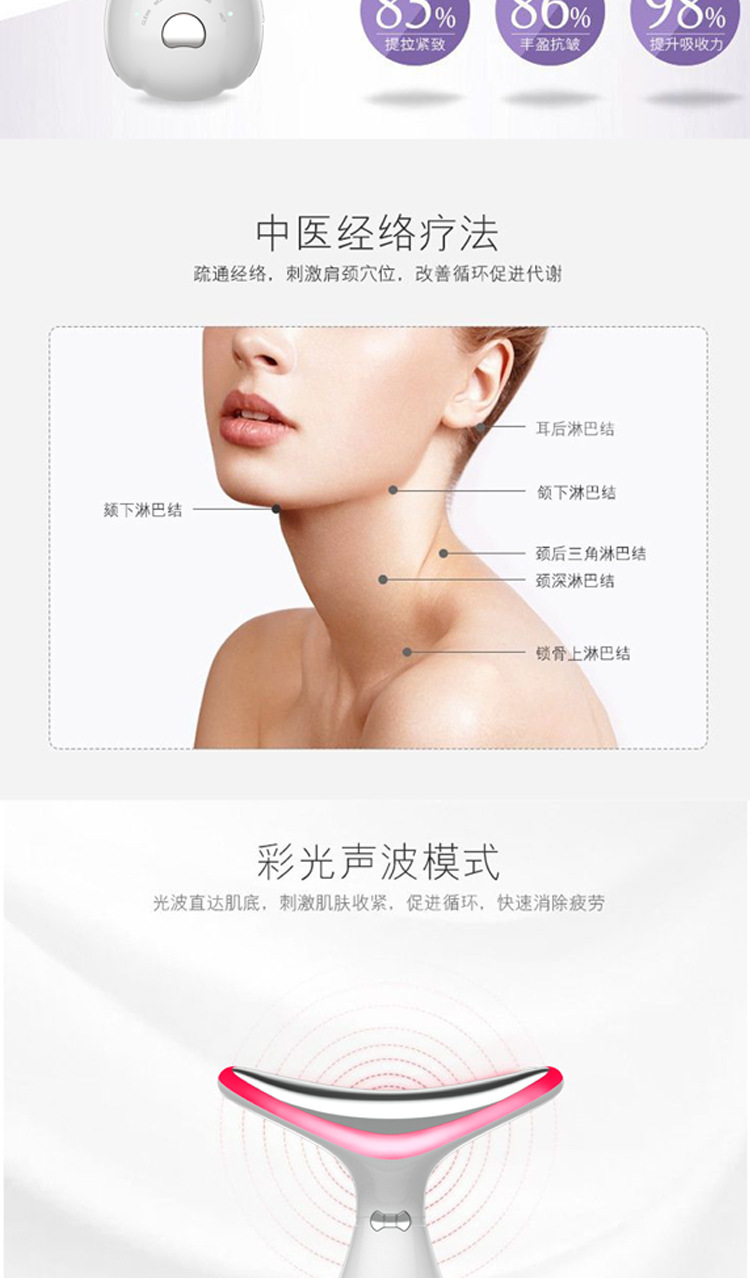 微电流颈部美容仪颈脸两用 颈纹法令纹按摩仪家用便携美颈仪跨境详情6