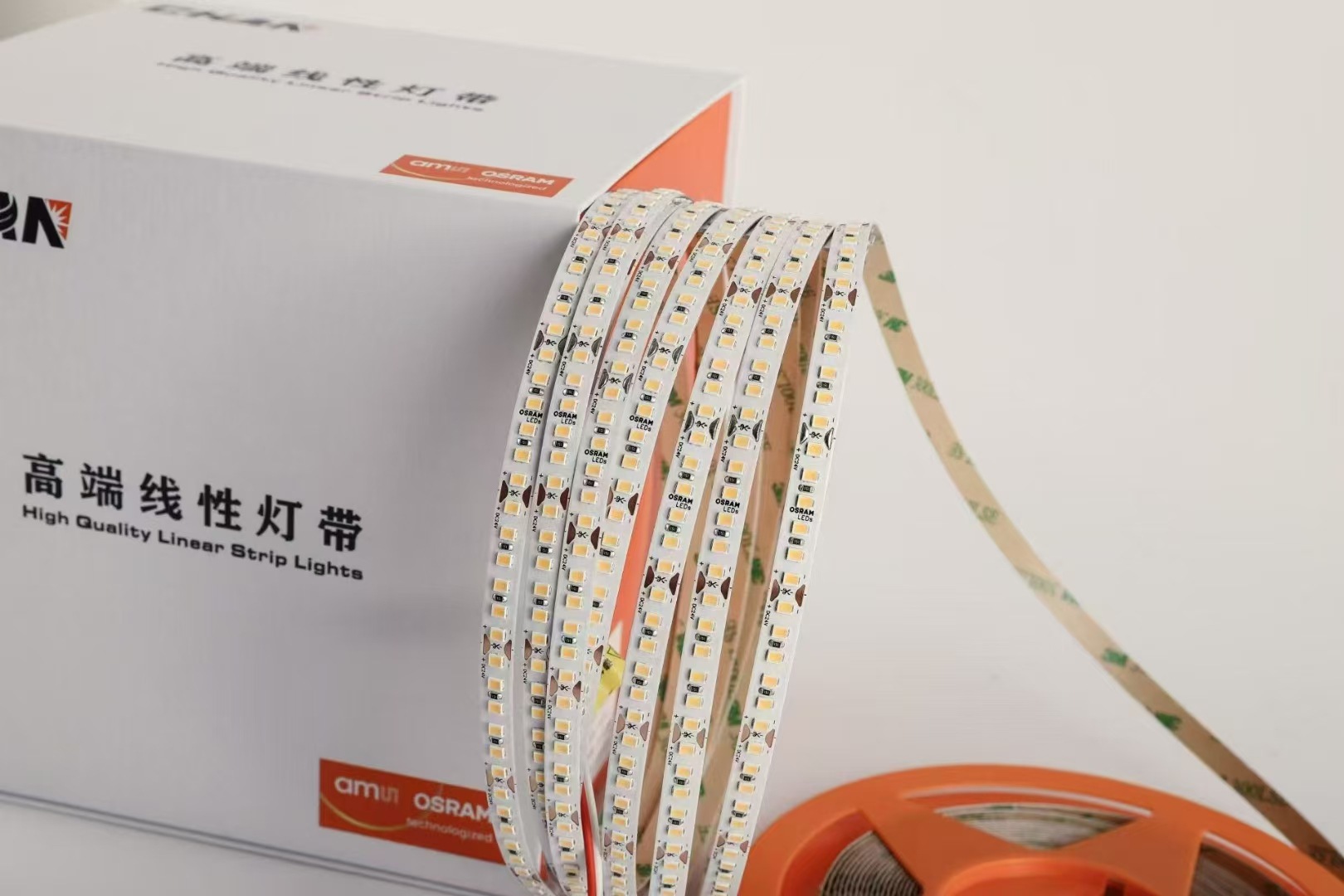 24V欧司朗芯片灯带低压护眼家用吊顶LED2835灯条智能调光三色灯带详情8