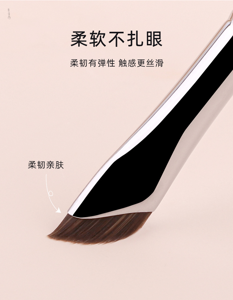 瑰金木柄刀锋眼线刷纤维毛细节镰刀眼线斜角卧蚕眼睑下至化妆刷详情8