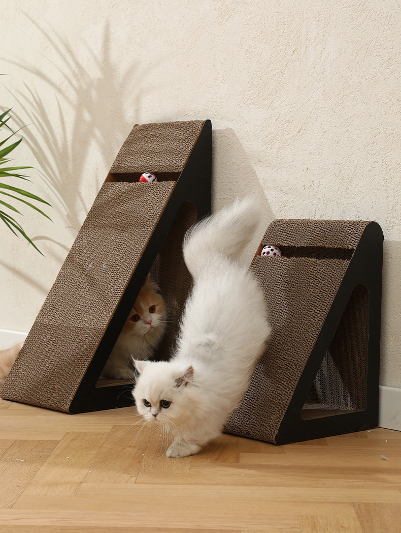 Cat scratch board, non-shedding cat climbing frame, vertical large corrugated paper wear-resistant sofa, cat protection products, cat toys pic 13