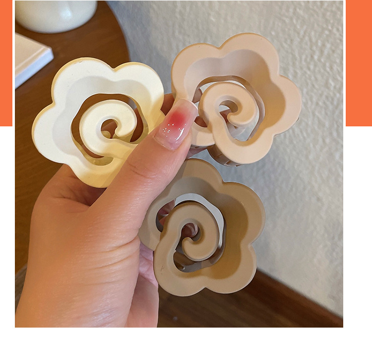 韩国简约气质发夹高级感亚克力花朵抓夹女后脑勺发量多鲨鱼夹批发详情8