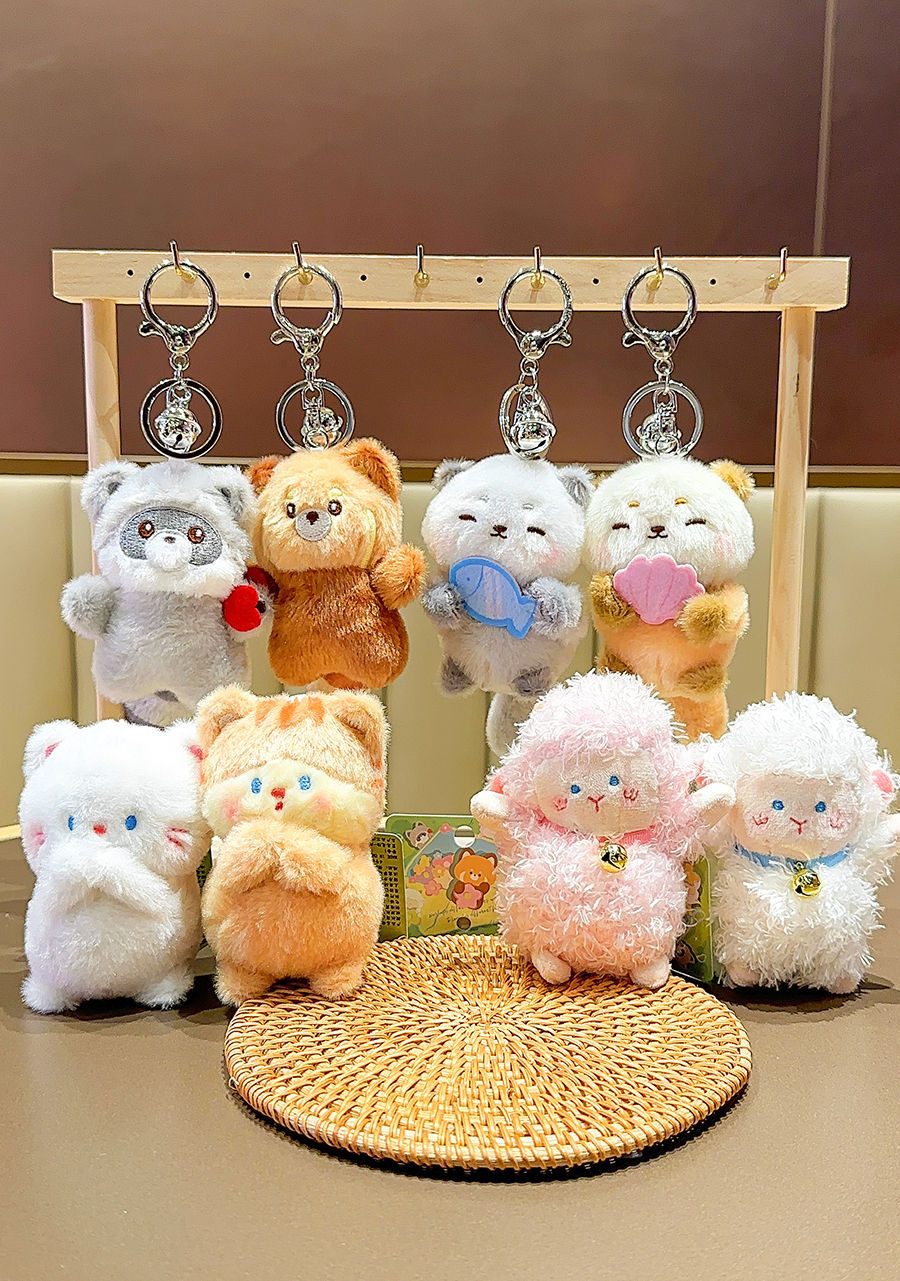 Wholesale of cute rabbit plush keychain pendants and gifts for best friends pic 3