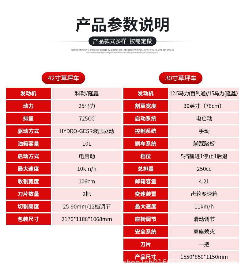 乘坐式割草机草坪修剪车42寸25马力后排带集草袋草坪杂草割草机详情4