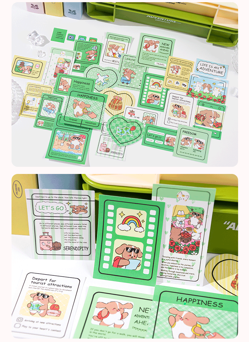 鑫奇新25张幸福具象化贴纸包浪漫生活温柔手账本水杯装饰小贴画详情10