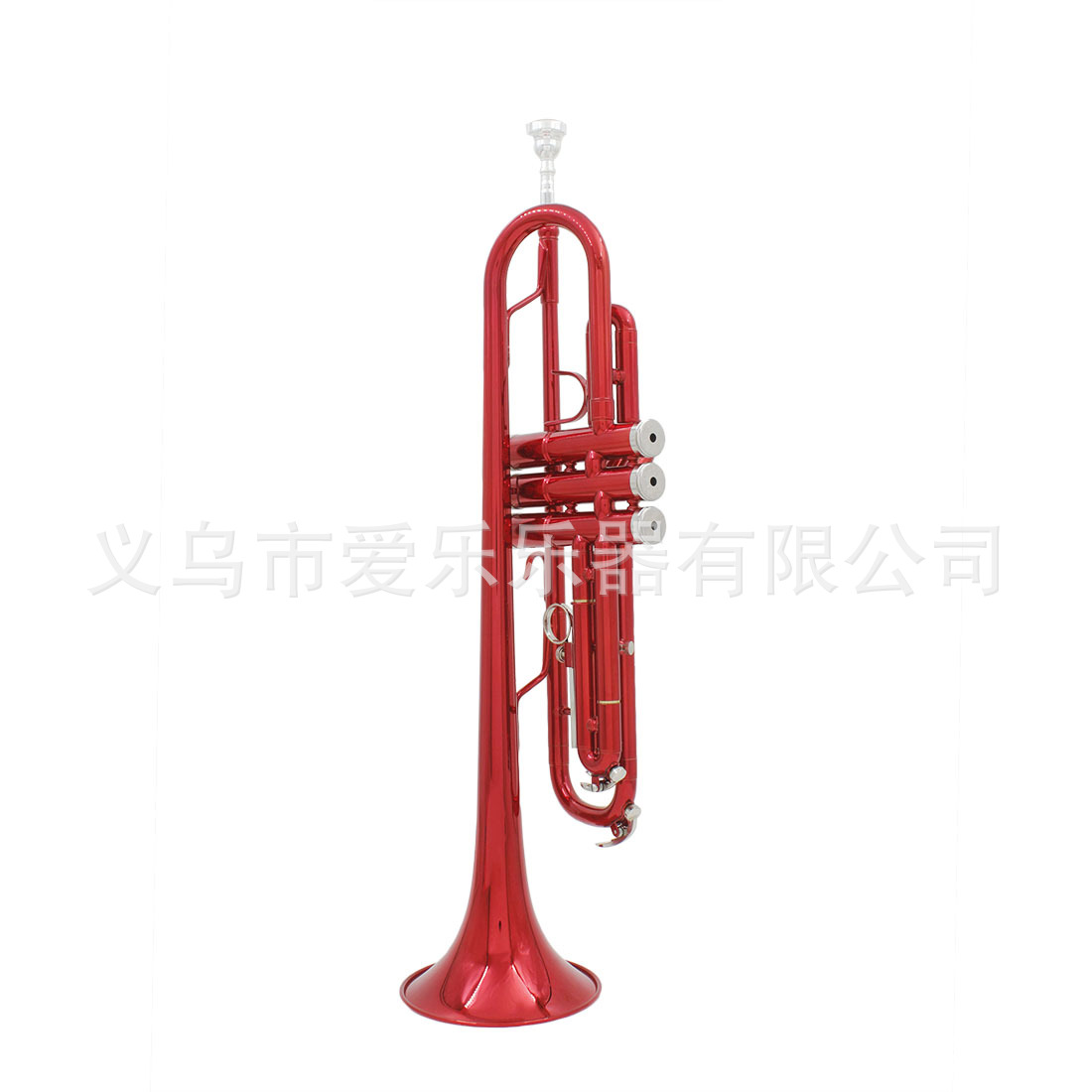 Wholesale wind band red trumpet instrument manufacturer, children and students perform B-flat three-note trumpet, drum and bugle corps instruments pic 6