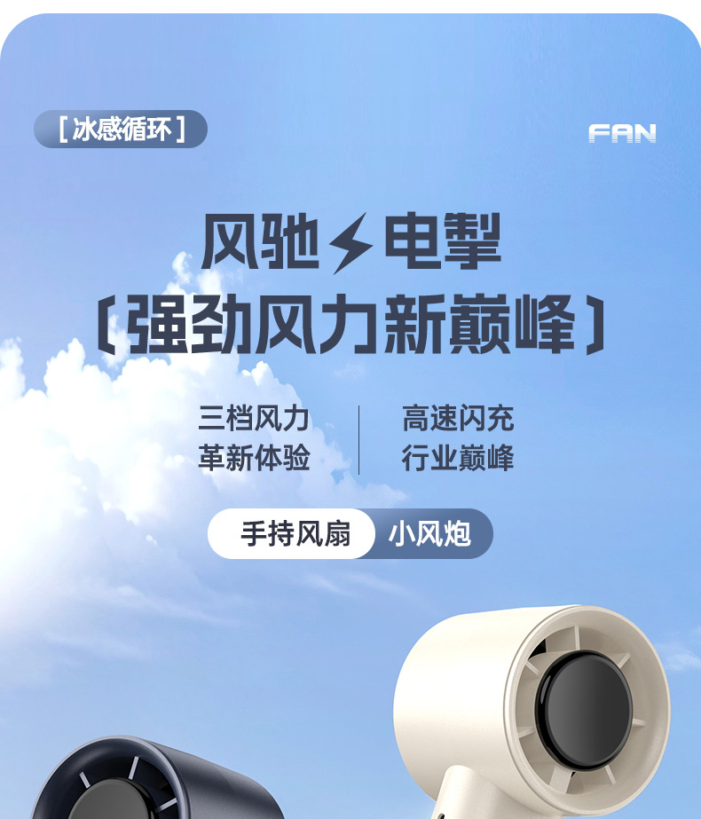 新款手持风扇迷你便携式小风扇usb充电桌面小电风扇批发直供跨境详情4