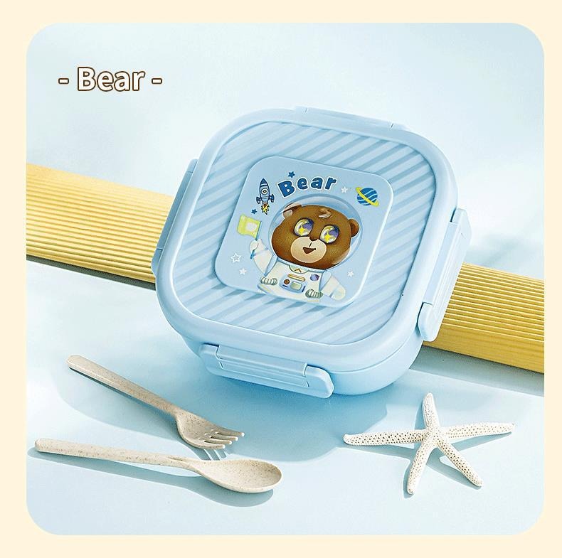 Cross-border supply PP square cartoon lunch box, children's dinosaur-shaped plastic suitable lunch box, student bento box pic 33